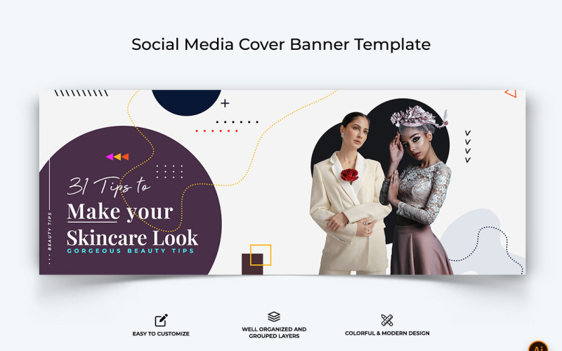 Beauty Tips Facebook Cover Banner Design-10 Social Media