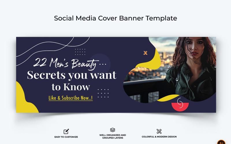 Beauty Tips Facebook Cover Banner Design-15 Social Media