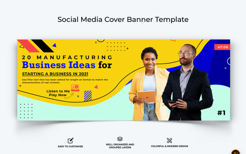 Business Services Facebook Cover Banner Design-07 Social Media