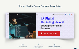 Digital Marketing Facebook Cover Banner Design Template-11