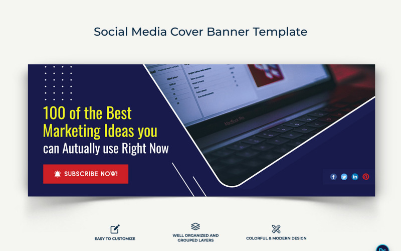 Digital Marketing Facebook Cover Banner Design Template-13 Social Media