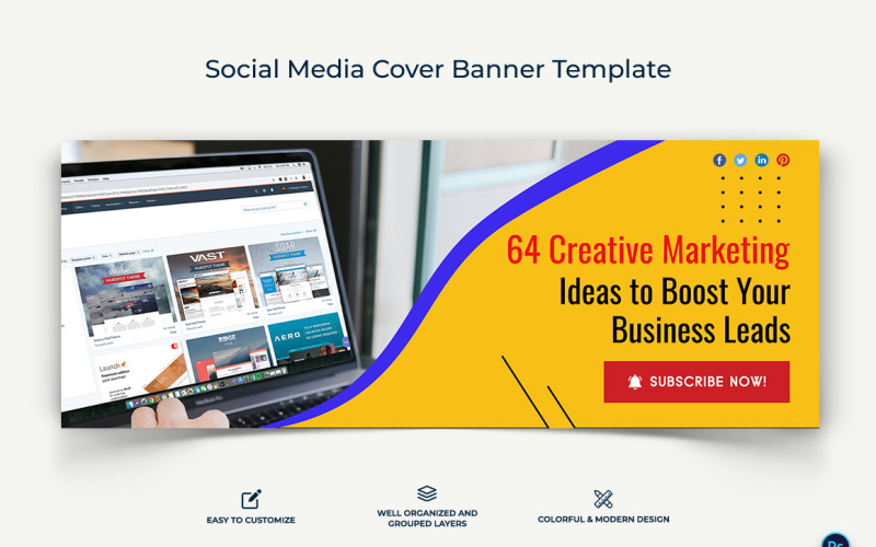 Digital Marketing Facebook Cover Banner Design Template-16 Social Media