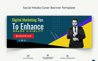 Digital Marketing Facebook Cover Banner Design Template-17