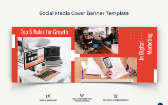 Digital Marketing Facebook Cover Banner Design Template-18