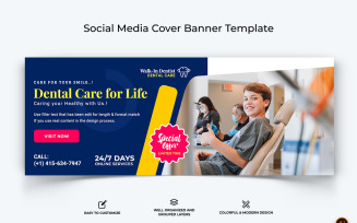 Dental Care Facebook Cover Banner Design-15