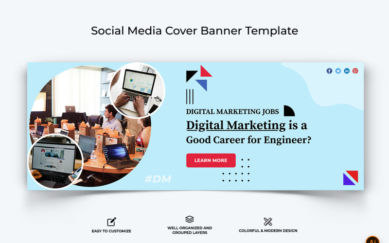 Digital Marketing Facebook Cover Banner Design-03 Social Media