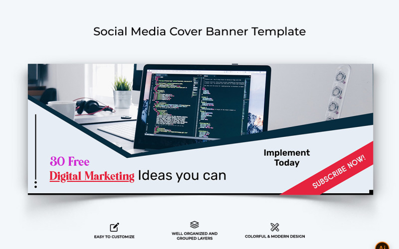 Digital Marketing Facebook Cover Banner Design-12 Social Media