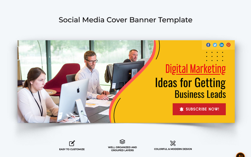 Digital Marketing Facebook Cover Banner Design-14 Social Media