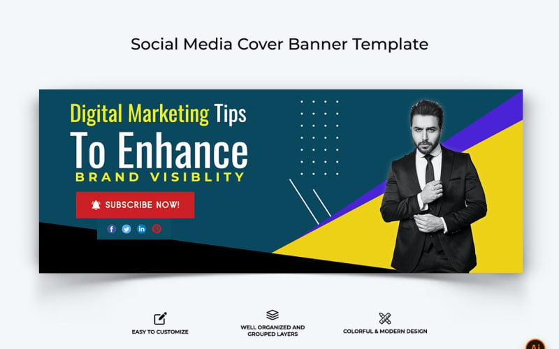 Digital Marketing Facebook Cover Banner Design-17 Social Media