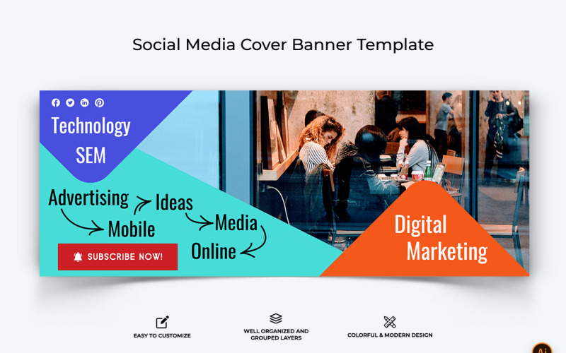 Digital Marketing Facebook Cover Banner Design-20 Social Media