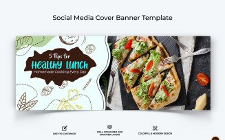 Food and Restaurant Facebook Cover Banner Design-23