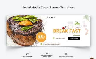 Food and Restaurant Facebook Cover Banner Design-35