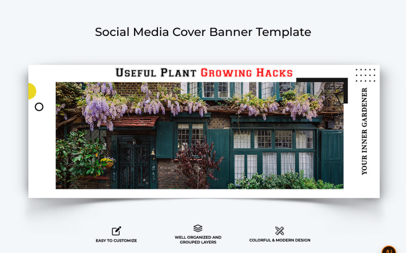 Home Gardening Facebook Cover Banner Design-09 Social Media