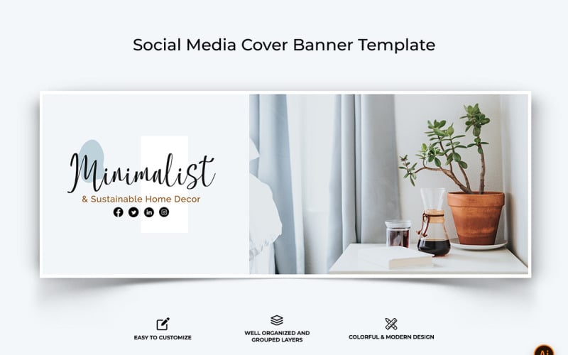 Interior Minimal Facebook Cover Banner Design-01 Social Media