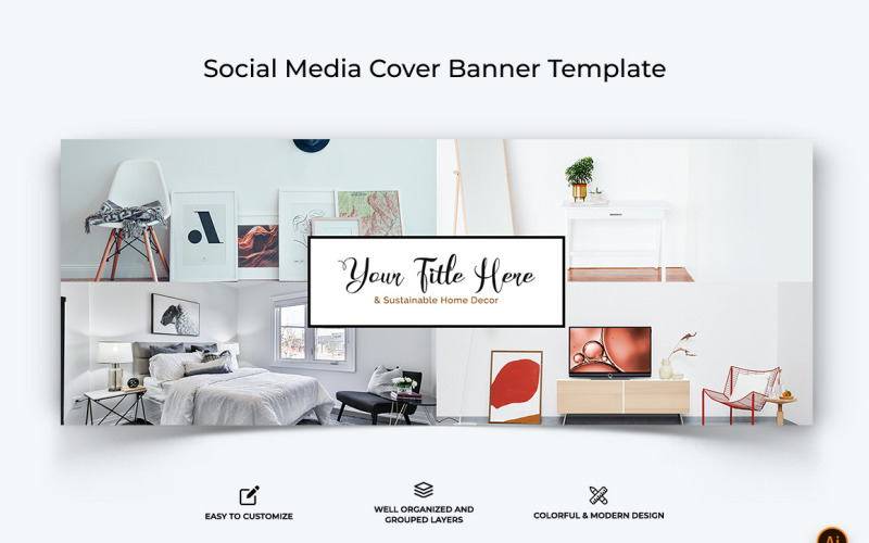 Interior Minimal Facebook Cover Banner Design-08 Social Media