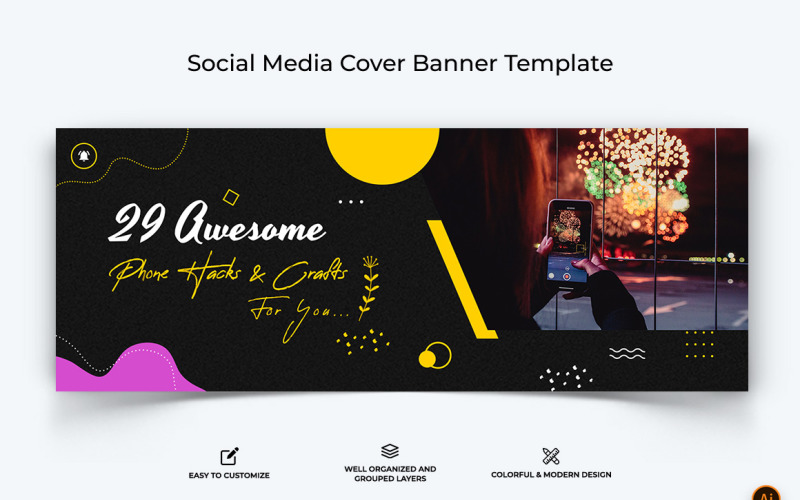 Mobile Tips Facebook Cover Banner Design-01 Social Media