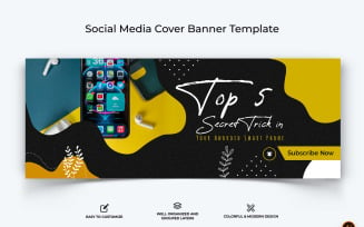 Mobile Tips Facebook Cover Banner Design-11