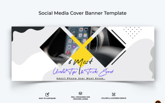 Mobile Tips Facebook Cover Banner Design-12