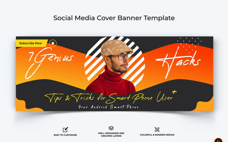 Mobile Tips Facebook Cover Banner Design-13 Social Media