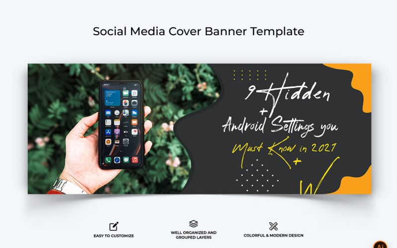 Mobile Tips Facebook Cover Banner Design-14 Social Media
