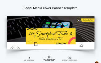 Mobile Tips Facebook Cover Banner Design-17