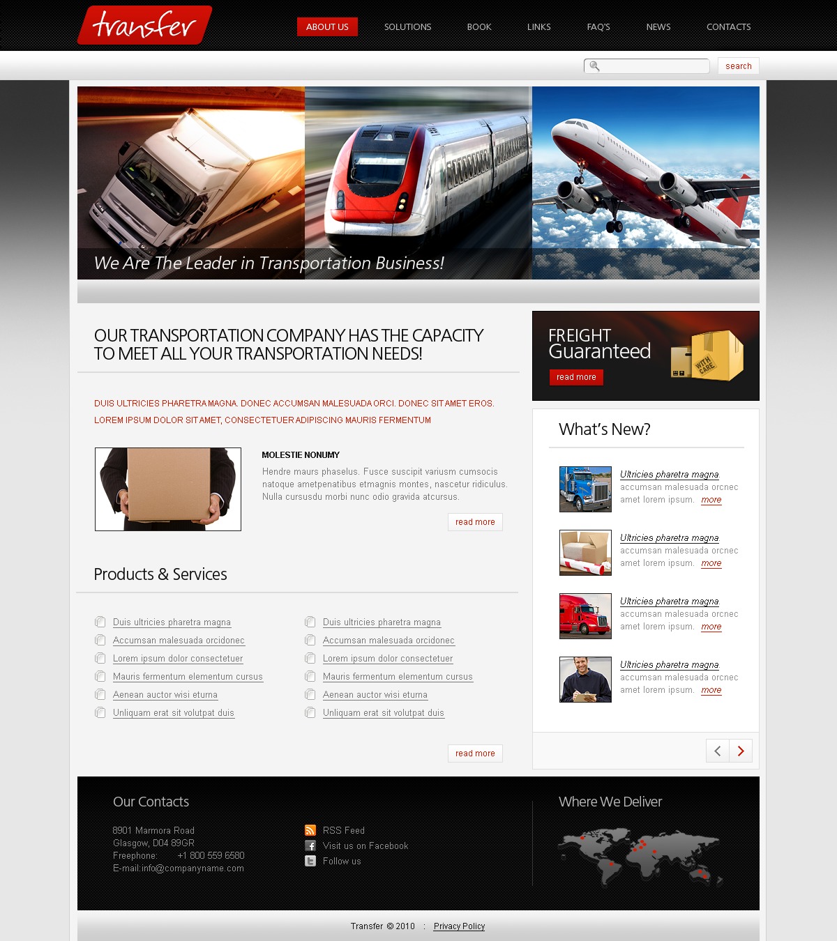 Transportation Website Template 29092