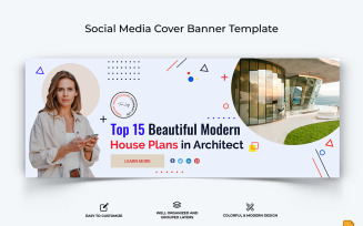 Architecture Facebook Cover Banner Design Template-007