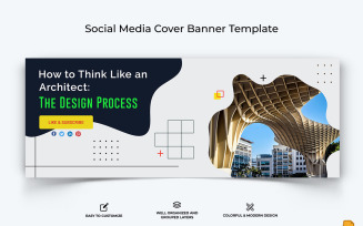 Architecture Facebook Cover Banner Design Template-012
