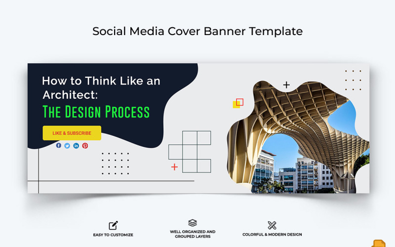 Architecture Facebook Cover Banner Design Template-012 Social Media