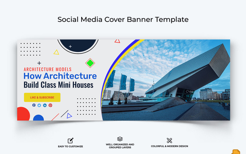 Architecture Facebook Cover Banner Design Template-015 Social Media