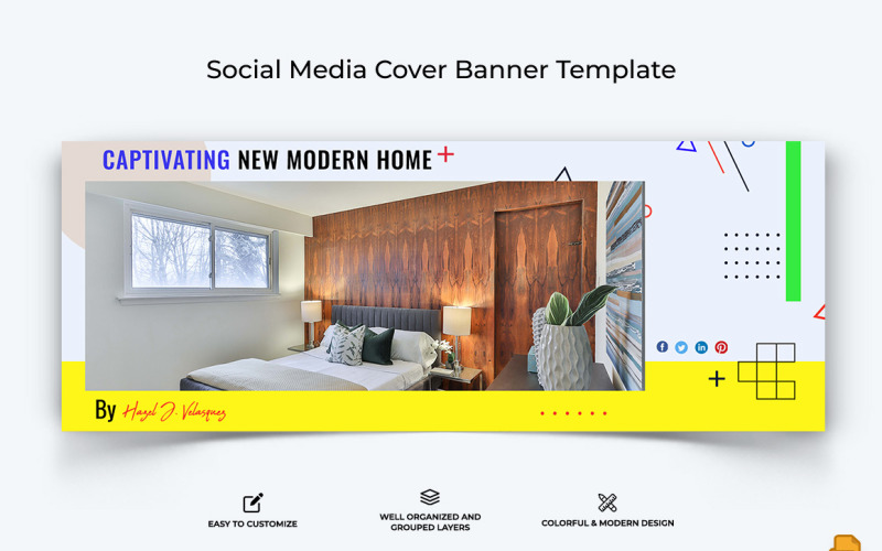 Architecture Facebook Cover Banner Design Template-017 Social Media