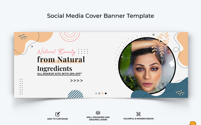 Beauty Tips Facebook Cover Banner Design-001 Social Media