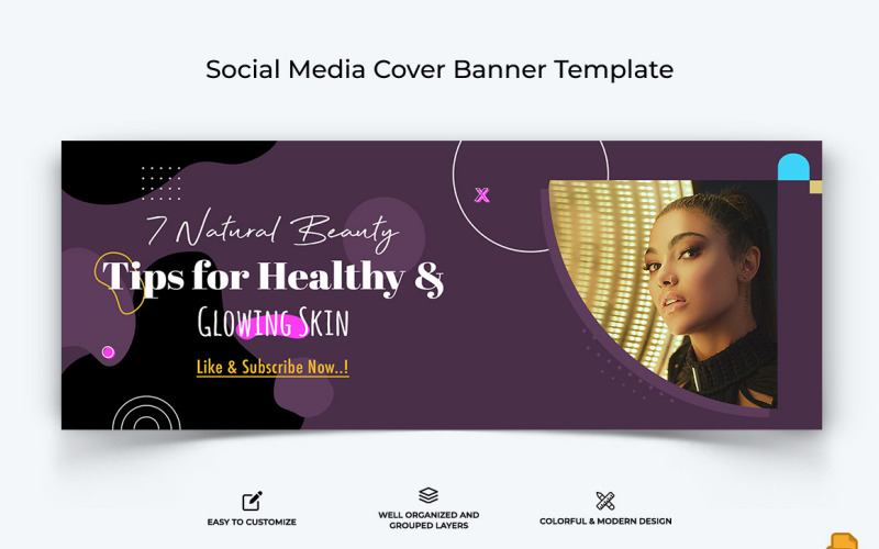Beauty Tips Facebook Cover Banner Design-012 Social Media