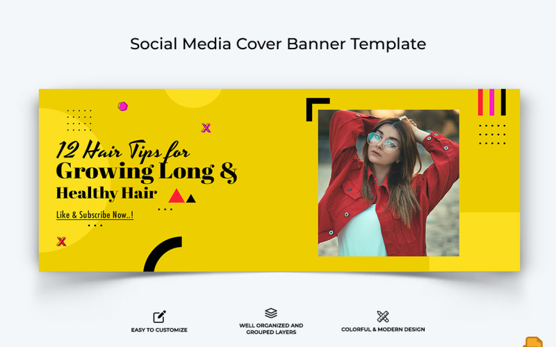 Beauty Tips Facebook Cover Banner Design-013 Social Media