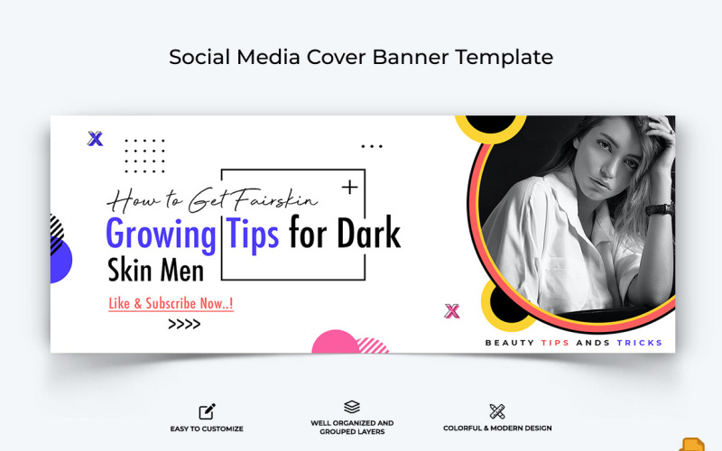 Beauty Tips Facebook Cover Banner Design-014 Social Media