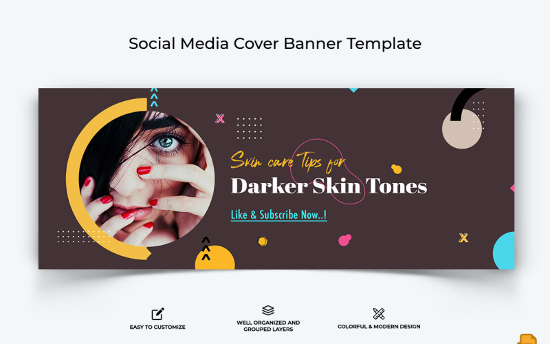 Beauty Tips Facebook Cover Banner Design-017 Social Media