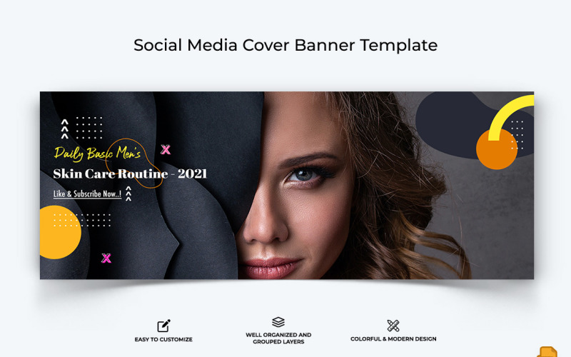 Beauty Tips Facebook Cover Banner Design-019 Social Media