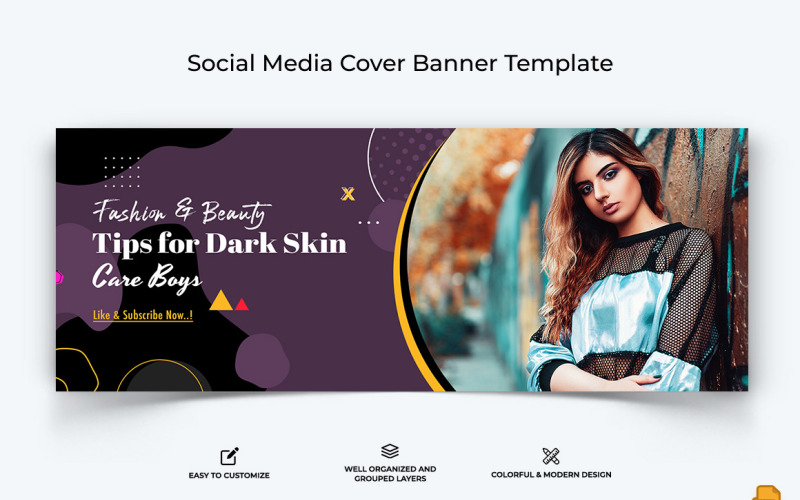 Beauty Tips Facebook Cover Banner Design-020 Social Media