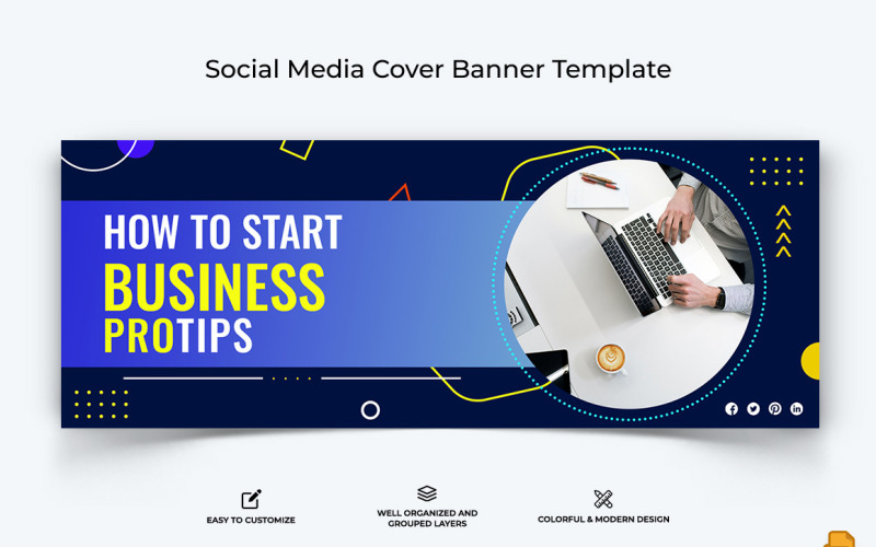 Business Services Facebook Cover Banner Design-029 Social Media