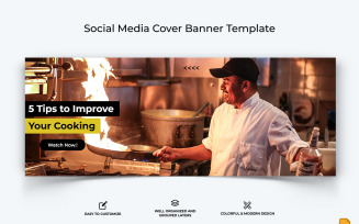 Chef Cooking Facebook Cover Banner Design-003