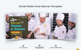 Chef Cooking Facebook Cover Banner Design-009