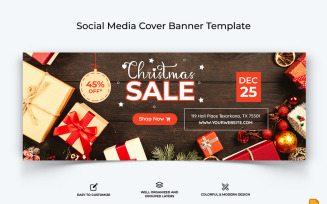 Christmas Sale Facebook Cover Banner Design-002