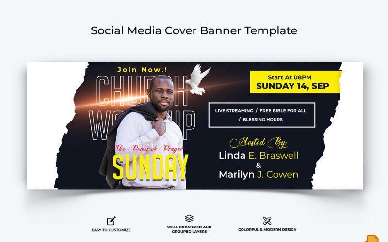 Church Speech Facebook Cover Banner Design-002 Social Media