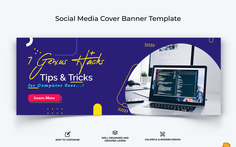 Computer Tricks and Hacking Facebook Cover Banner Design-004 Social Media