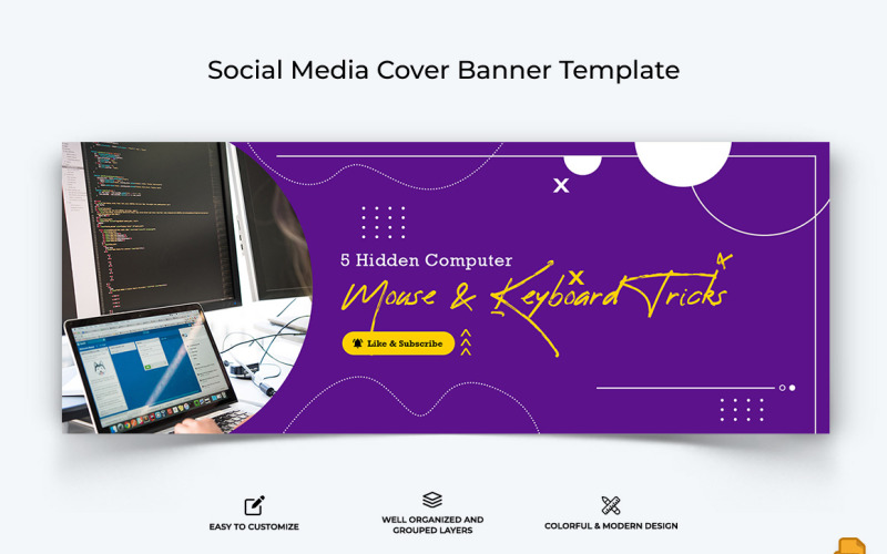 Computer Tricks and Hacking Facebook Cover Banner Design-015 Social Media