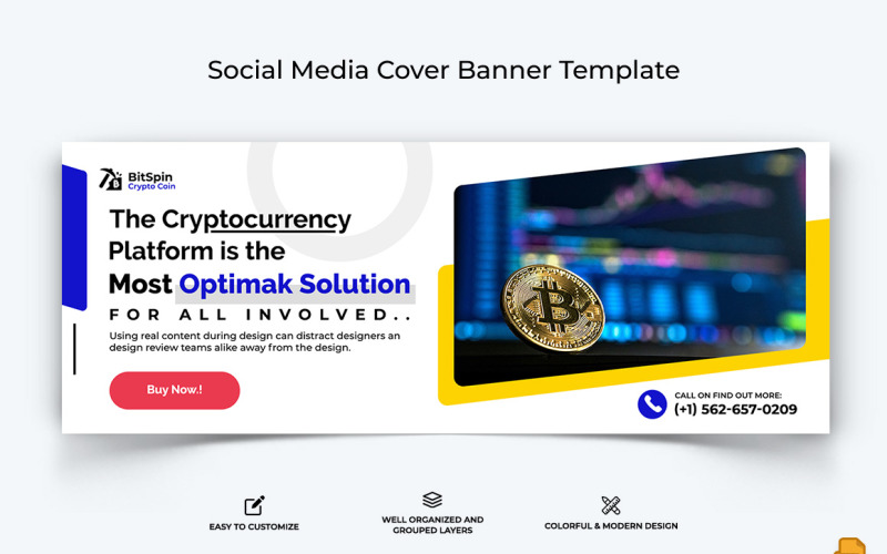 CryptoCurrency Facebook Cover Banner Design-016 Social Media