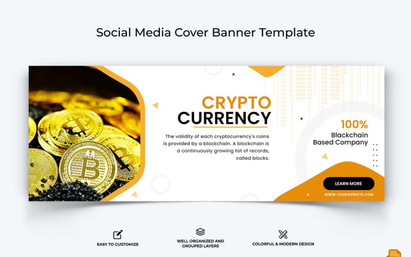 CryptoCurrency Facebook Cover Banner Design-021 Social Media
