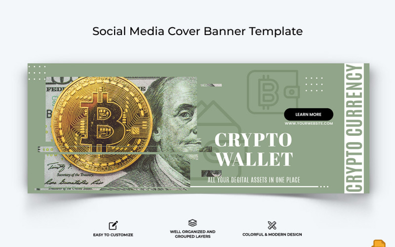 CryptoCurrency Facebook Cover Banner Design-024 Social Media