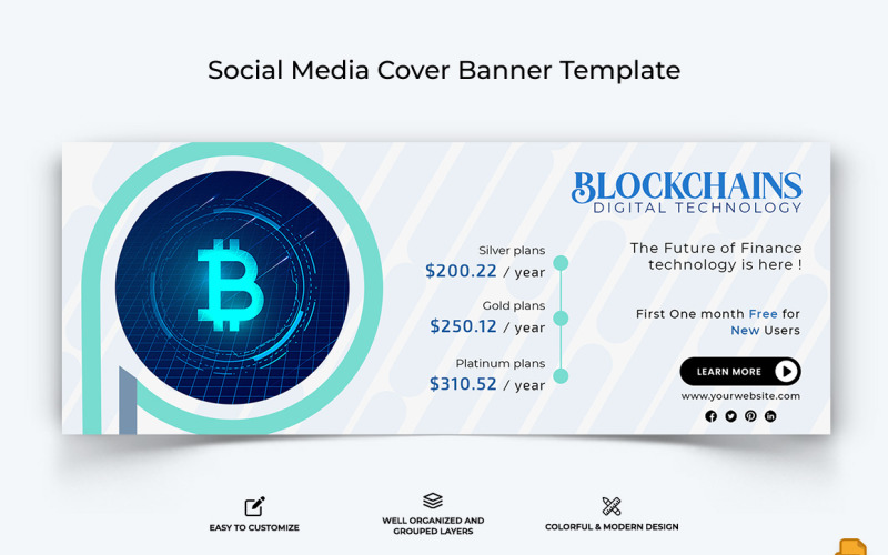 CryptoCurrency Facebook Cover Banner Design-034 Social Media