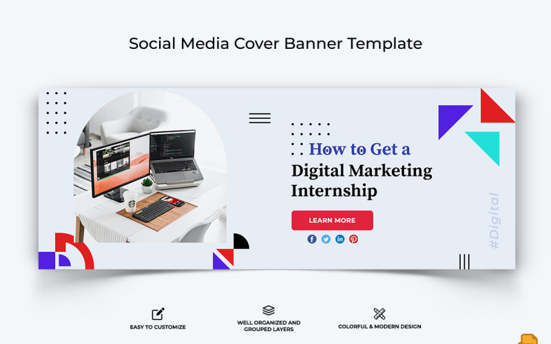 Digital Marketing Facebook Cover Banner Design-002 Social Media